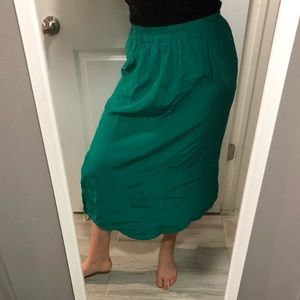 Loft maxi emerald green skirt XSP